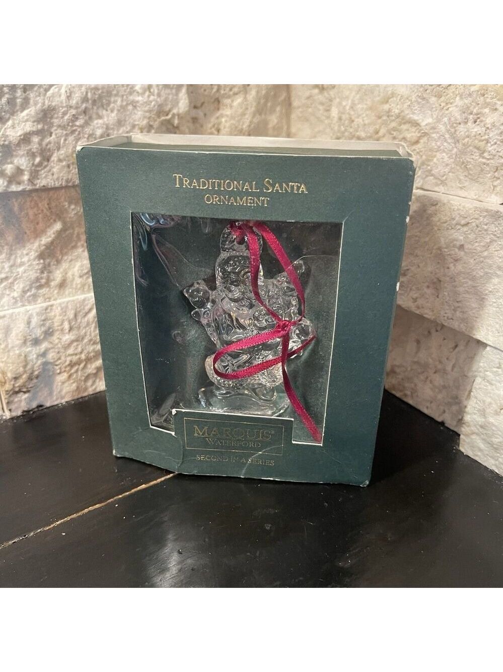 Marquis Waterford Crystal Santa Annual Christmas Ornament 2nd In Series - Picture 1 of 5